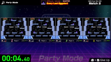 Le sfide «Ice Climber» nella modalità party sono dannatamente difficili.