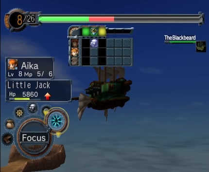 In ship battles, you give orders via a grid.