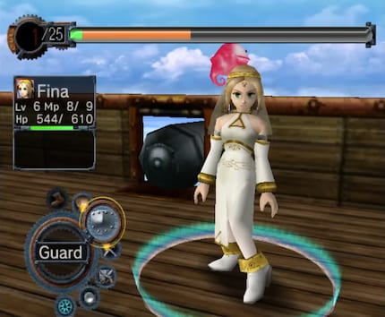 The battles are in classic turn-based format.