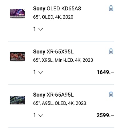These TVs have been on my watch list for over a year. I’m still using my Sony A8 from 2021, though, so I still have some control and common sense.