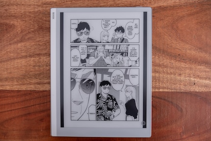 Clear, with rich contrasts: I enjoy reading mangas on the Onyx Boox Go.