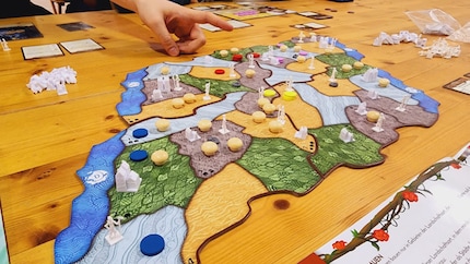 Il campo da gioco di «Spirit Island» è di buona qualità, anche se i personaggi sono un po' delicati.