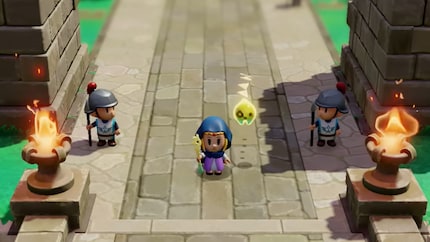 The Master Sword is out, Zelda uses a Rod to save the world. She’s assisted by the fairy Tri.