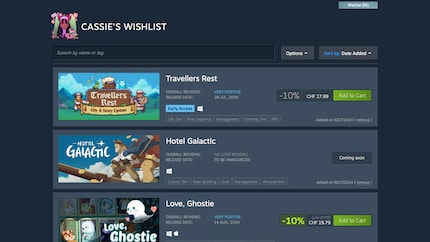 Con 92 titoli, la mia lista dei desideri su Steam è scomodamente lunga.