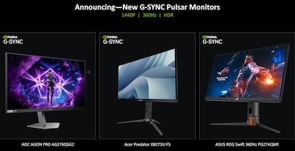I tre monitor annunciati con il nuovo chip.