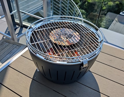 Il LotusGrill dopo il primo utilizzo.