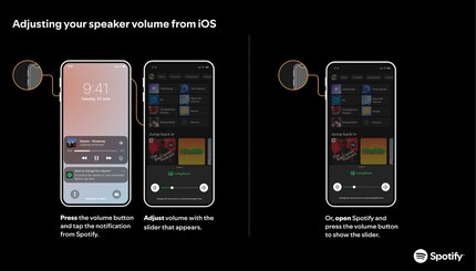 Ora devi aprire l'app per cambiare il volume tramite Spotify Connect.