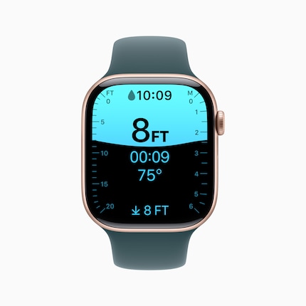 The Series 10 measures depths of up to six metres and water temperature. 
