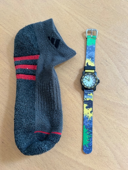 Metto l'orologio in una calza...