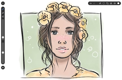 L'interfaccia utente di GoPaint sul MatePad 11.5 S.
