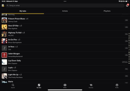Oltre all'arte, faccio anche musica con il tablet. Infatti, posso visualizzare gli accordi di chitarra delle mie canzoni preferite.