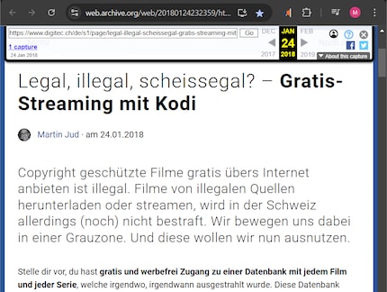 Questo articolo del 2018 sullo streaming gratuito è stato cancellato pochi giorni dopo la pubblicazione. È comunque accessibile tramite archive.org e la loro Wayback Machine.