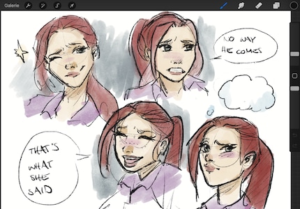 Ecco come appare l'interfaccia utente di Procreate su iPad Pro.