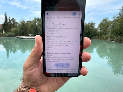 Gemini mi ha dato tre proposte di messaggi.