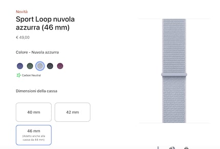 I normali cinturini sono sempre disponibili in tre misure.