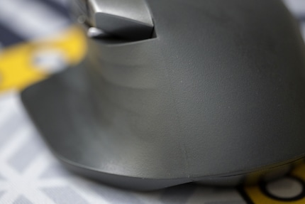 The groove on the back is a weak point in the finish.