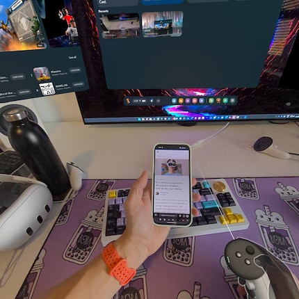 Il testo è molto più facile da leggere sullo schermo che in VR.