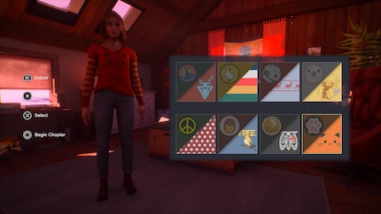 All'inizio di ogni capitolo, puoi scegliere l'outfit di Max. Un piccolo dettaglio molto carino.