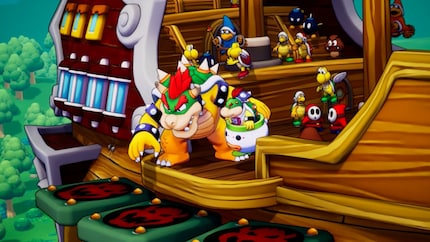 Anche Bowser viene coinvolto nell'azione di Elettria più avanti nel gioco.