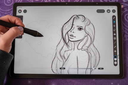 Se voglio usare una gomma grande in «Clip Studio Paint», la tavoletta non riesce a tenere il passo.