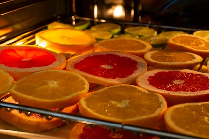 ... and off to the sauna with the fruit. 