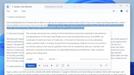 A text wizard will soon be available in Notepad.