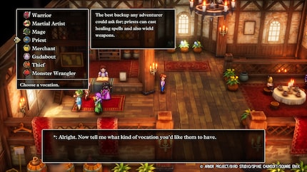 I decide on the class, gender and appearance of my party members.