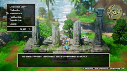 In the church, I can save or revive fallen party members.