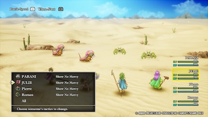 The combat is turn-based. I can also leave control to the computer.