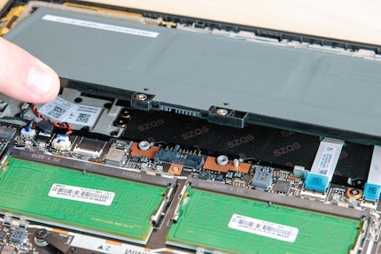 La batteria è provvista di un pratico connettore.