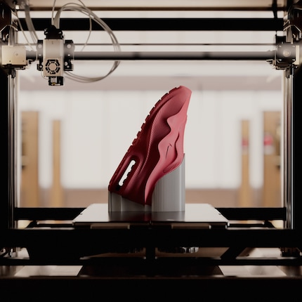 Scarpa su bottone automatico: fino ad ora la suola o il materiale della tomaia venivano stampati in 3D, ma ora Nike può fare entrambe le cose.