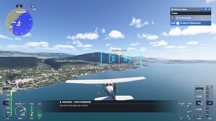 Sightseeing over Lake Neuchâtel.
