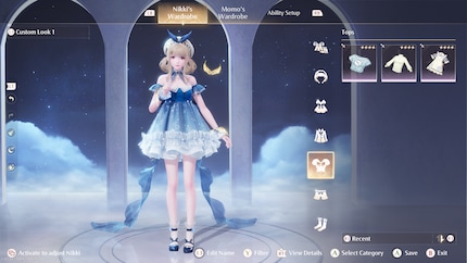 Posso personalizzare Nikki nel guardaroba.