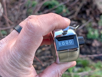 I used a clicker to measure my steps, then compared them with the values from my gadgets.