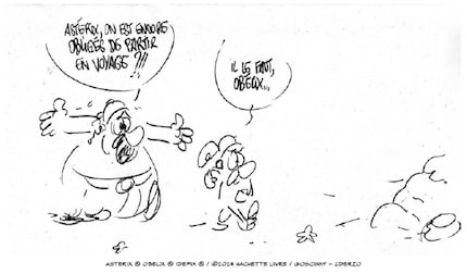 Quando l'illustratore Didier Conrad usa solo la matita, il risultato appare così.