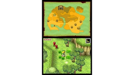 In «The Legend of Zelda», gran parte del gioco si svolge sul touch screen inferiore, compresi i comandi.