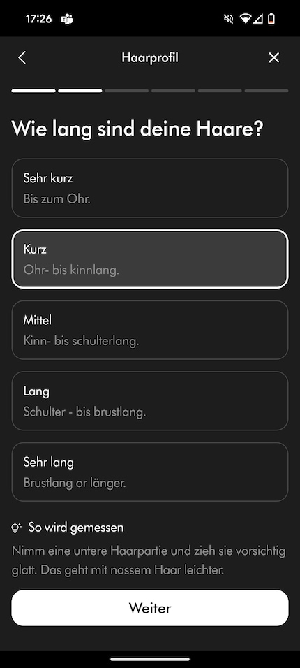In the MyDyson app, I first have to ...