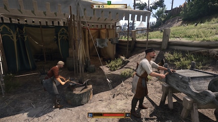 Heinrich can forge his own weapons. There are quite a few steps involved in this.