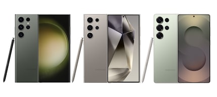 Galaxy S23 Ultra, S24 Ultra e S25 Ultra (da sinistra a destra).