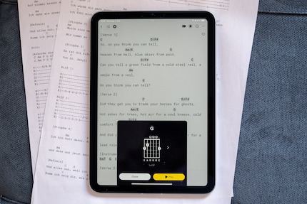 L'app al posto della carta come spartito per le mie lezioni di chitarra.