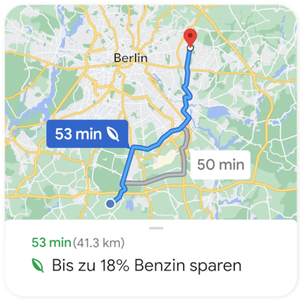 Even if only half of the routes on Google Maps are more climate-friendly.