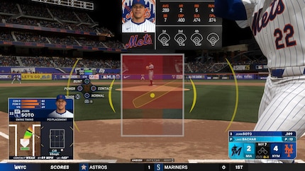 Il settimo inning, nessun out e uno strike sono indicati nell'angolo in basso a destra del grafico. Logico, no? 