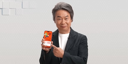 Shigeru Miyamoto presenta l'app per smartphone.