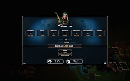 I have successfully completed the survival mission. However, I can still increase my score on a second attempt.