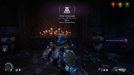 Earning extra gold at the end of a mission with the hidden figurines.