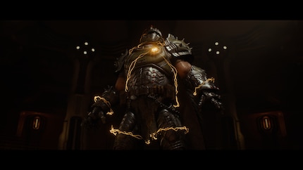 An artefact on the Doom Slayer’s chest keeps him in check.