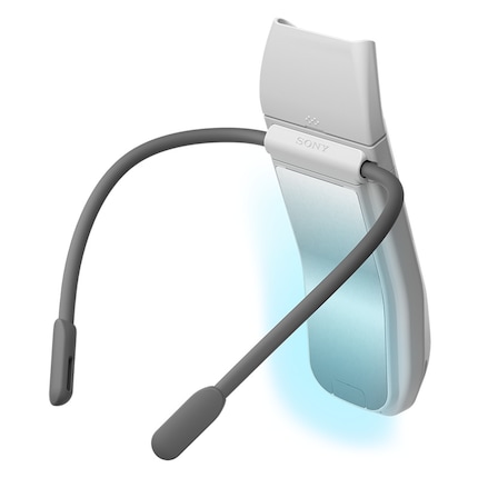 Il Reon Pocket Pro si indossa con un collare e si raffredda o riscalda direttamente sulla superficie di contatto (area bluastra).