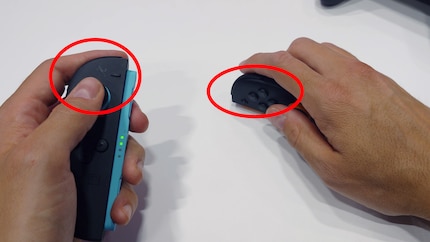I grilletti L, ZL, R e ZR sono molto lunghi. Qui sto giocando a «Nintendo Switch 2 Welcome Tour».