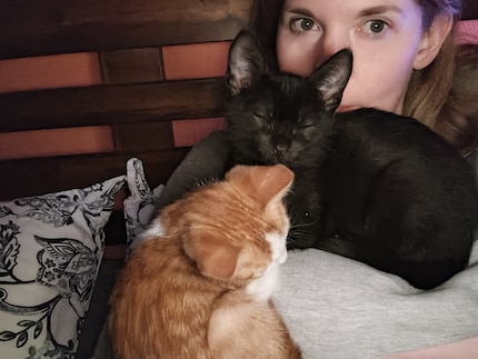 When Bonnie and Balu cuddle up to me, I feel at peace with the world.