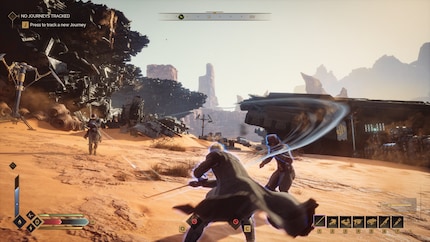 Sword fights are pleasantly dynamic and entertaining.